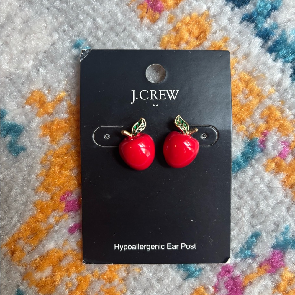 J. Crew factory Gold-Tone Apple Stud Earrings